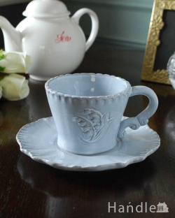 インテリア雑貨 紅茶カップ スズランの模様がとっても可愛いミュゲ（Muguet）のカップ＆ソーサー