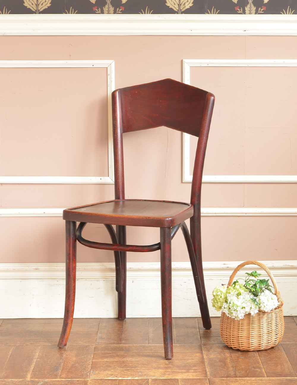 イギリスから届いたアンティーク椅子、木製のベントウッドチェア（トーネットチェア） (m-380-c)