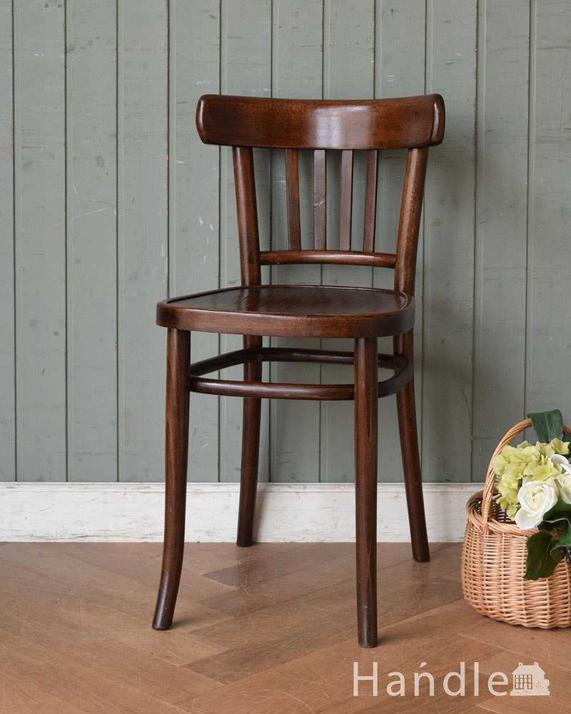 英国輸入のおしゃれなアンティークの椅子、美しい曲げ木のベントウッドアームチェア (m-418-c)