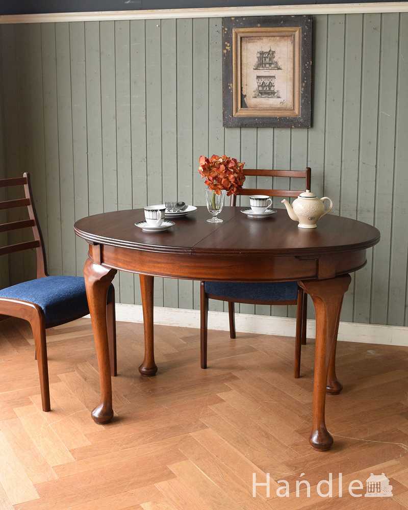 英国のアンティークダイニングテーブル、クイーンアンスタイルのエクステンションテーブル (m-599-f)
