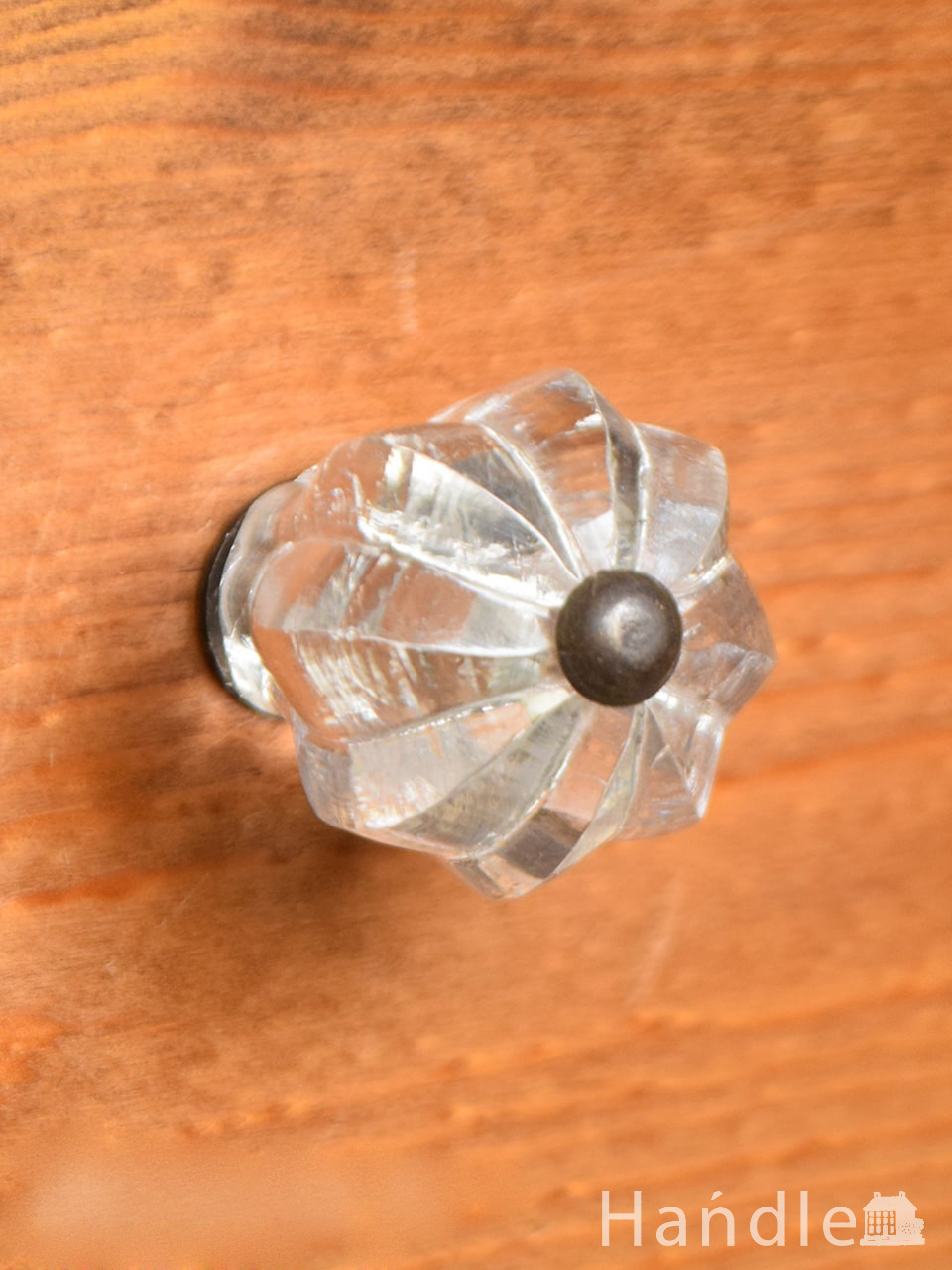アンティーク風のおしゃれな取っ手、DIY用ガラス製のノブ（星） (u-1010)