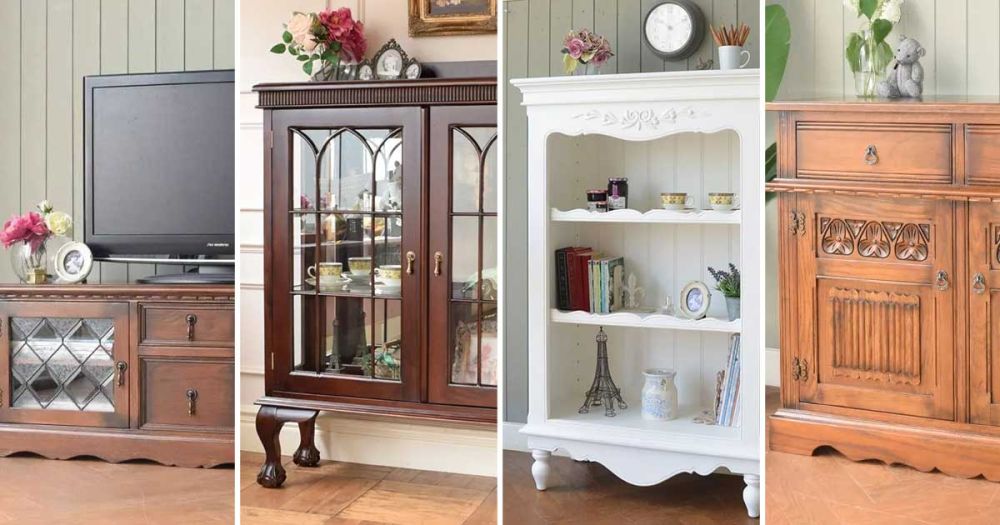 【新品】フェミニン　キャビネット　アンティーク風取っ手　アウトレット クーポン利用で5％OFF♪～11/5 AM10:00まで】【直送】アンティーク風