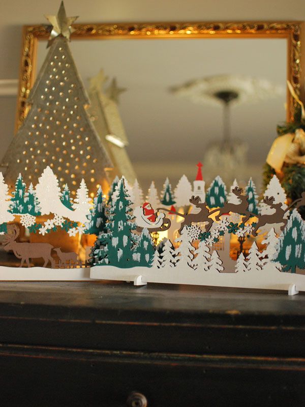 ちょっとした場所にクリスマス気分わが家のディスプレイ