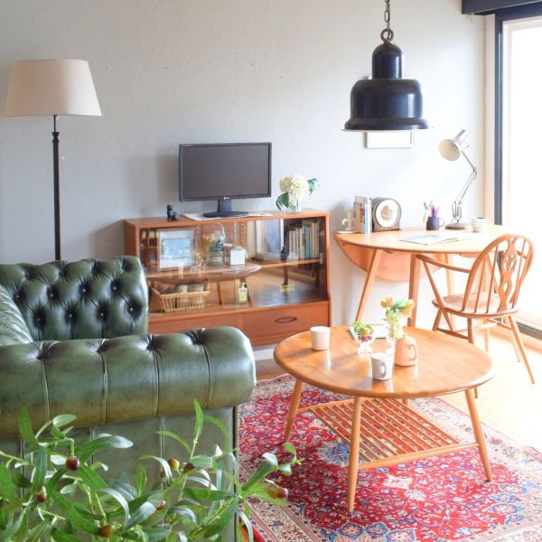 バタフライテーブルをフル活用する一人暮らしのお部屋