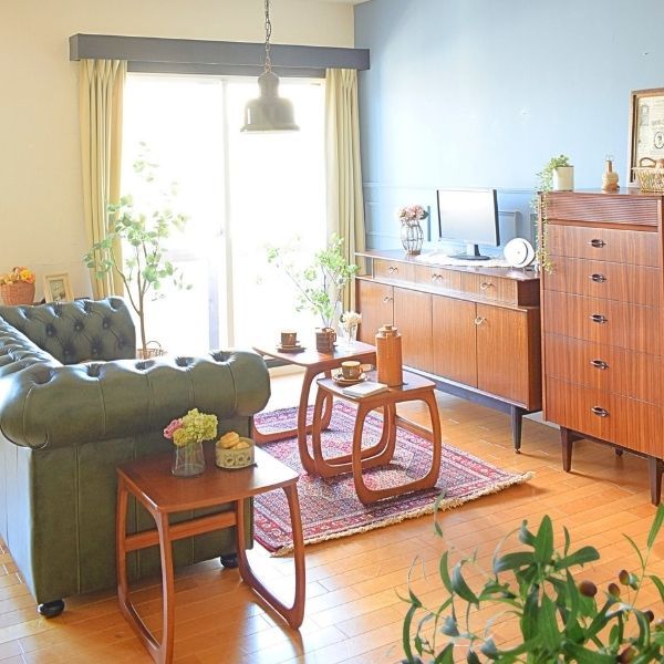 北欧ビンテージのリビング | 末っ子と胃腸炎でダウンする春のリビング