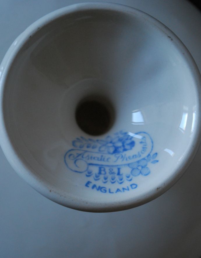 バーレイ食器　インテリア雑貨　英国輸入雑貨　バーレイ社のミニコンポート（ブルーアジアティックフェザンツ）。バックスタンプが付いています。(n1-184)