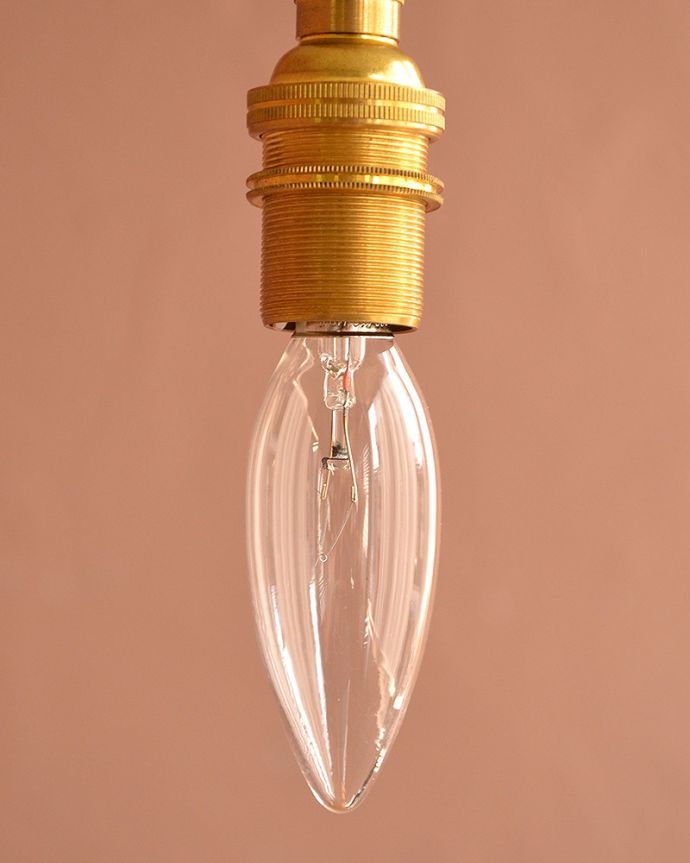 電球・オプション　照明・ライティング　シャンデリア球 クリア・白熱球（E17口金・40W）。可愛いロウソクの形ロウソクの形をした可愛い電球です。(DK-13)