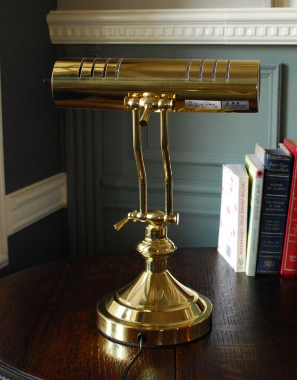 限定版 照明 アンティークピアノランプ ヴィンテージデスクランプ 受付ランプ照明 ゴールドメタル ピアノランプ アメリカ