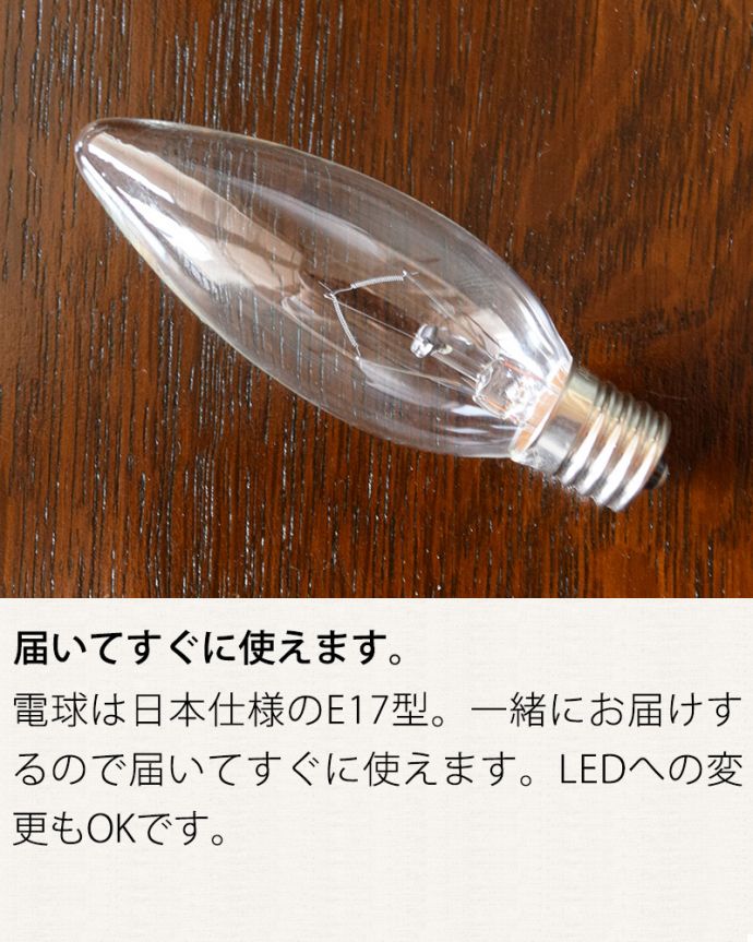 Handleオリジナル　照明・ライティング　Handleオリジナル ウォールブラケット(エッフェル・ホワイト・E17シャンデリア球1個付き)。。(WR-031)