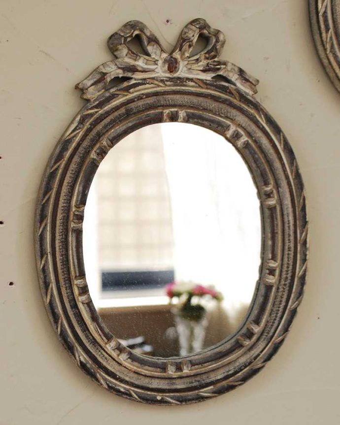 ミラー・時計　インテリア雑貨　おシャレなフランス生まれのミラーフレーム（Set of 5 Wooden Mirrors Frame）。大人っぽい繊細な装飾は、さすがフランス製。(cf-1023)