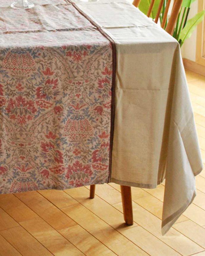 コントワールドファミーユ　インテリア雑貨　コントワール・ド・ファミーユのテーブルクロス(ARCHIVE PRINT)　150×250。テーブルに掛けるだけでお部屋雰囲気が変わります。(cf-779)