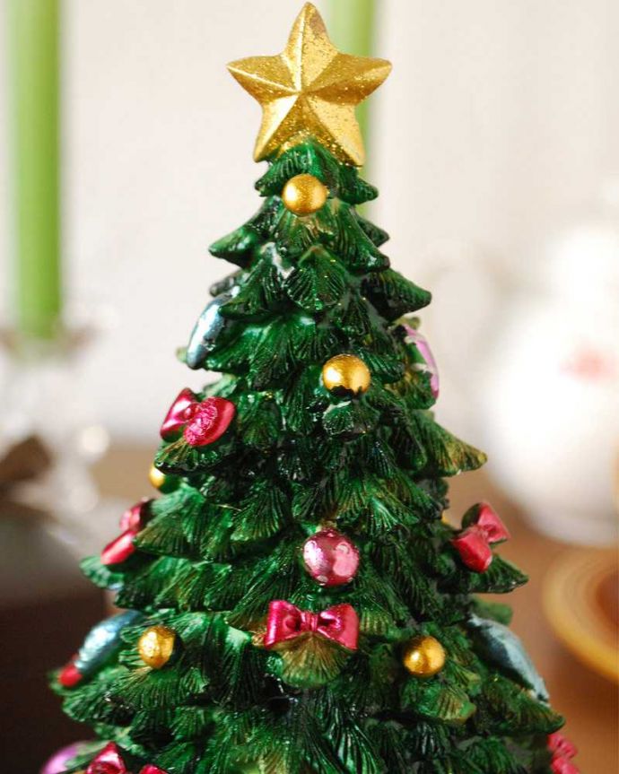 リビング雑貨　クリスマス用　もみの木のオルゴール付きツリー（ギフトボックス）。カウントダウンが楽しくなりますこれから寒くなる季節が待ち遠しくなる可愛らしさ。(cm-119)