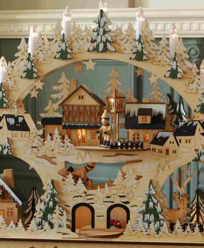 クリスマスまでの時間が楽しく過ごせる木製のオブジェ（L)(cm-152