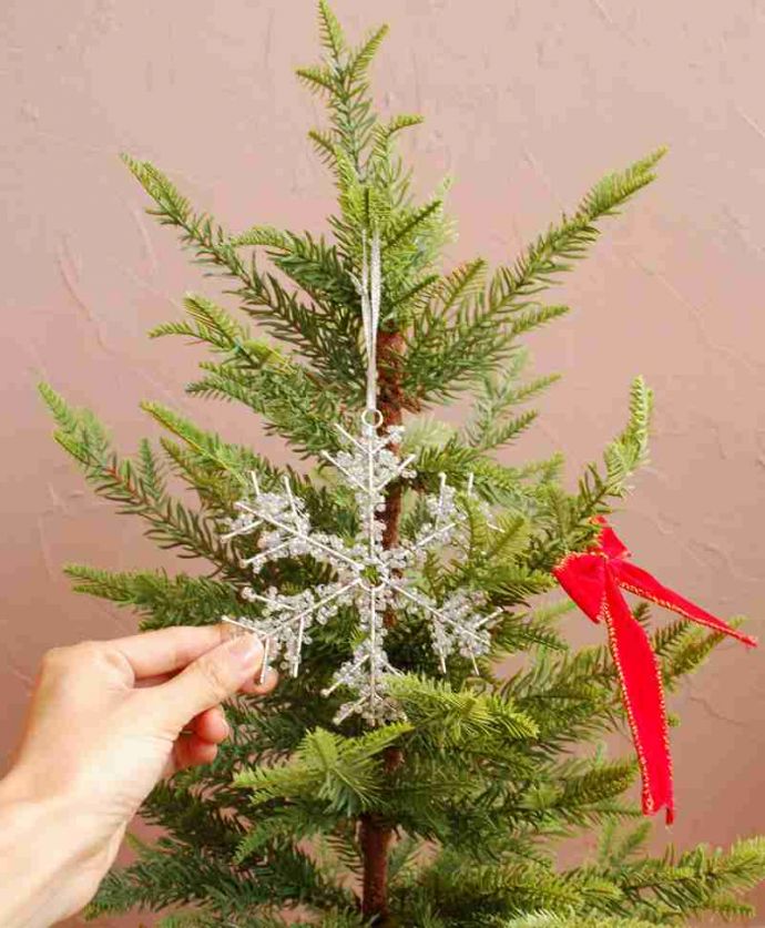 Xmas 雑貨　クリスマス用　クリスマスが楽しみになる可愛いテラコッタポットのクリスマスツリー（L）。飾りつけも楽しんで飾りつけの時間もワクワクするクリスマス。(cm-154)