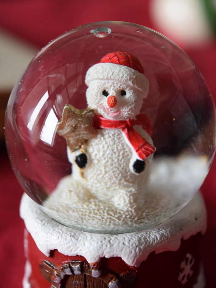 クリスマスのお部屋をおしゃれに彩るオブジェ、雪が舞うクリスマススノードーム （スノーマン）(cm-236)｜インテリア雑貨