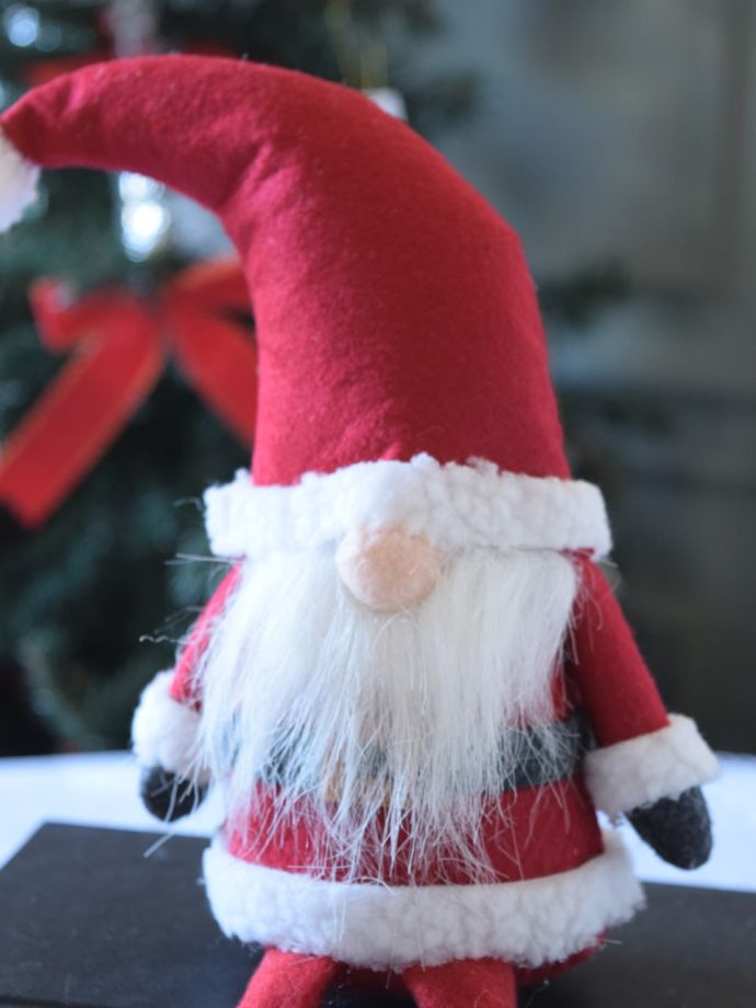 お洒落なクリスマス雑貨、白いひげと大きな鼻が可愛いサンタクロースの