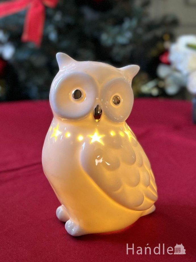 LEDライトが付いたセラミックのお家