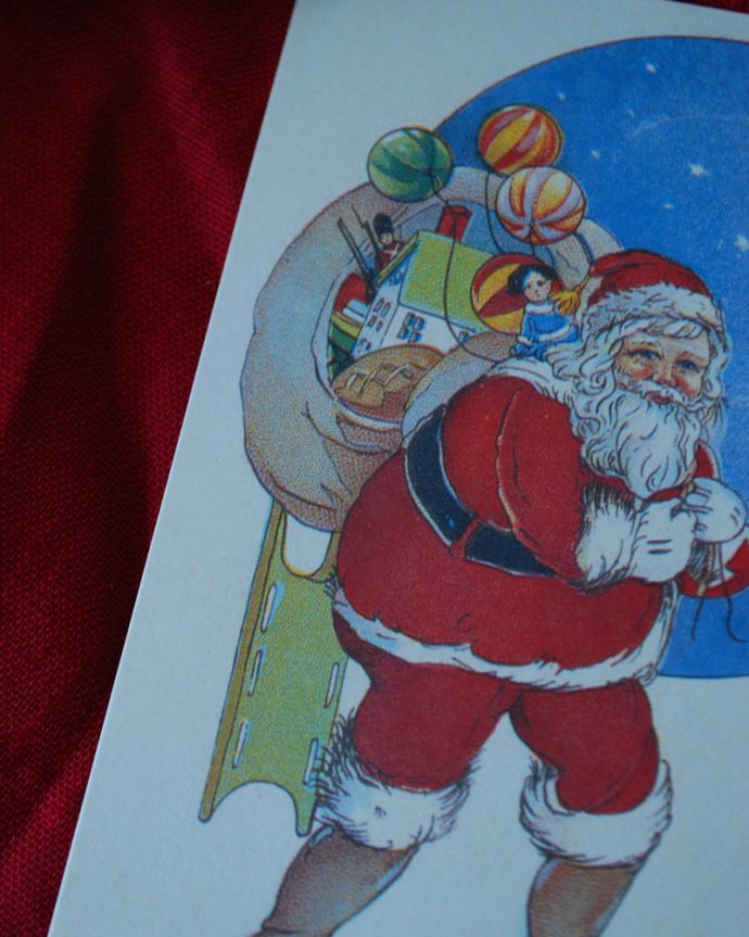 リビング雑貨　クリスマス用　カバリーニ社のクリスマス限定ポストカード 。フォトフレームに入れたり、コルクボードに貼ったり…プレゼントに添えてメッセージカードにいかがでしょう？【 全体 】縦9.8×横14.8cm。(cm-50)