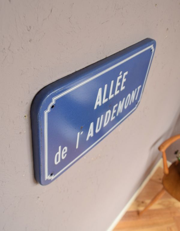 フランスで見つけたアンティークサインプレート（看板） ALLEE de I 