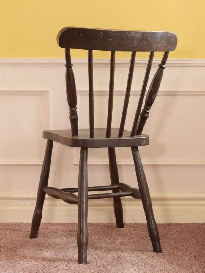 英国アンティーク木製キッチンチェア/ダイニングイス/おしゃれ椅子80-279-2座面までの高さ約46cm