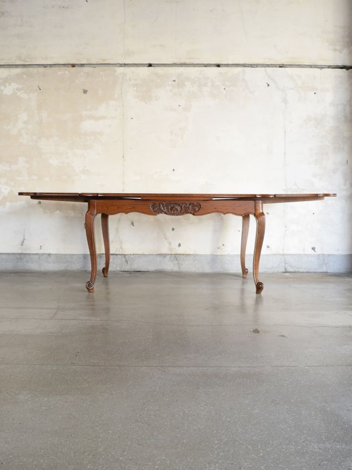 フランスの古いテーブル・１ｍ２０→延長１ｍ８０ - 机/テーブル