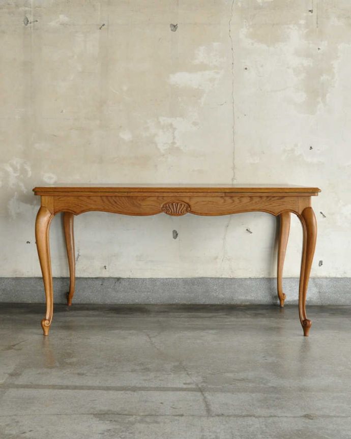 南仏スタイルの美しいアンティーク家具、ドローリーフテーブル（伸張式 