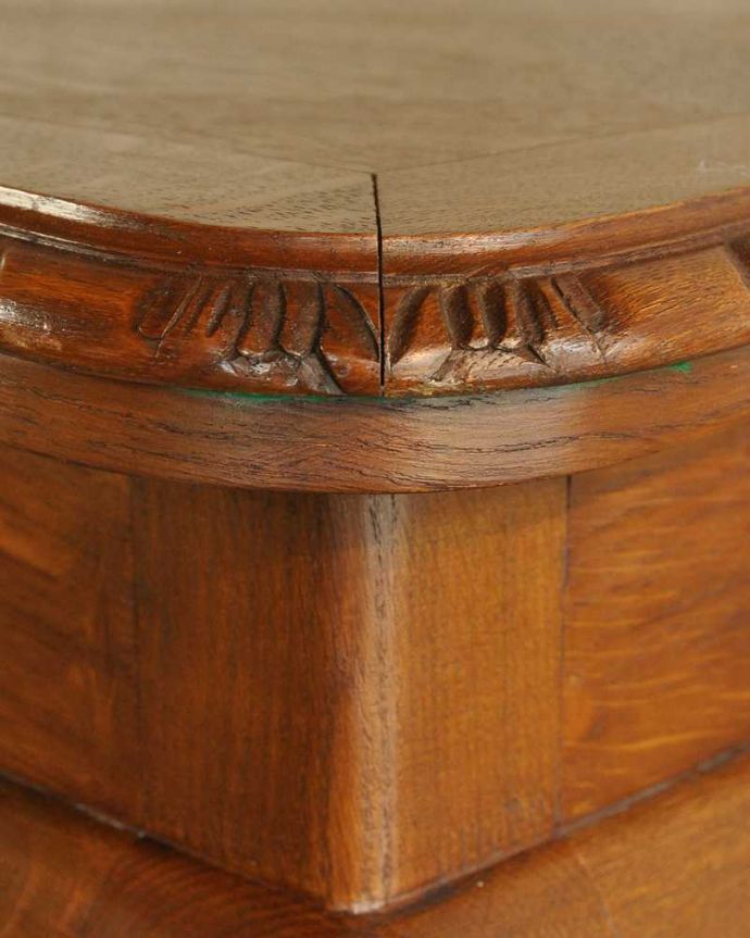 アンティークのテーブル　アンティーク家具　フランス輸入の美しいアンティーク家具、ドローリーフテーブル（伸張式ダイニングテーブル）。。(j-2515-f)