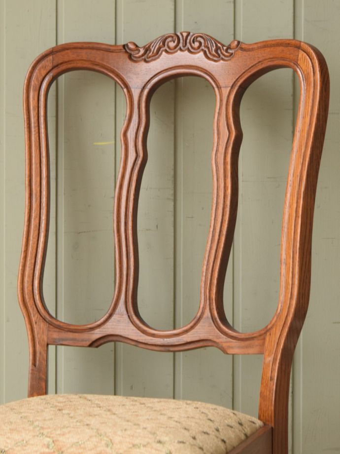フランスから届いた美しいアンティークの椅子、猫足のダイニングチェア(j-620-c)｜アンティークチェア・椅子