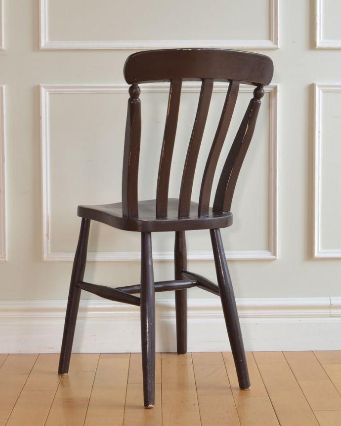 イギリスのアンティーク椅子、ほっこりとした雰囲気のキッチンチェア(k