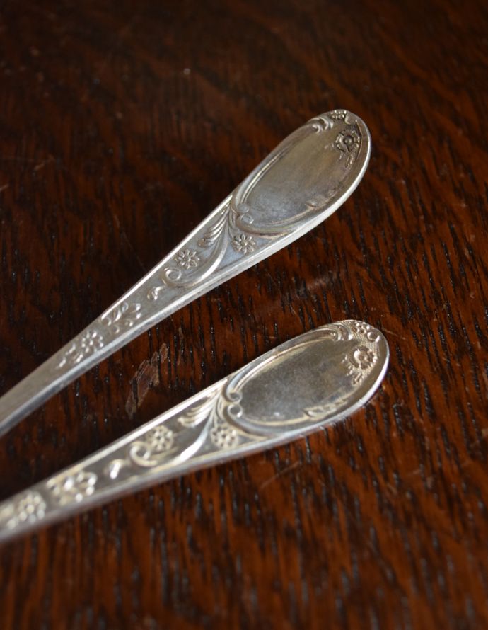 英国の銀食器、アンティークシルバーカトラリーのナイフ＆フォーク