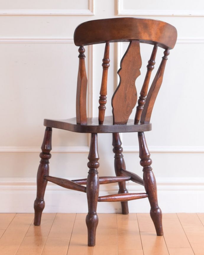 アンティークのキッチンチェア イギリスで見つけたフィドルバックチェア K 1698 C アンティークチェア 椅子
