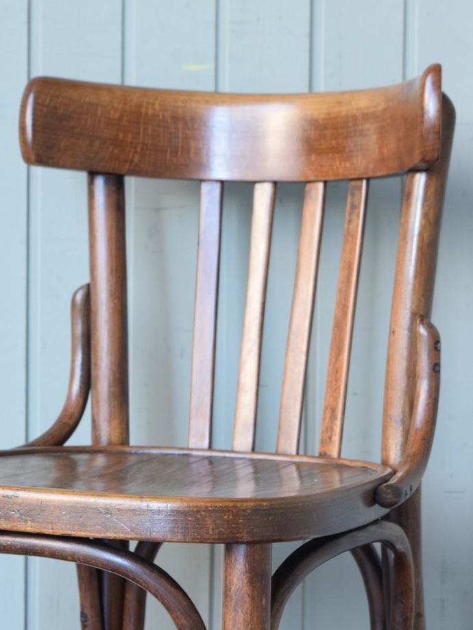 ヨーロッパのカフェの椅子、アンティークのベントウッドチェア(k-1788