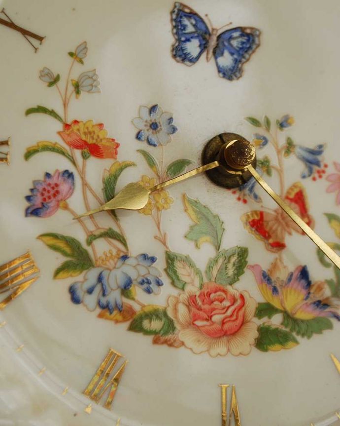 アンティーク その他の雑貨　アンティーク雑貨　イギリス王室御用達ブランド、アンティーク皿時計（Aynsley/エインズレイ）。気品あふれるゴールドが美しいAynsley(エインズレイ)。(k-2275-z)