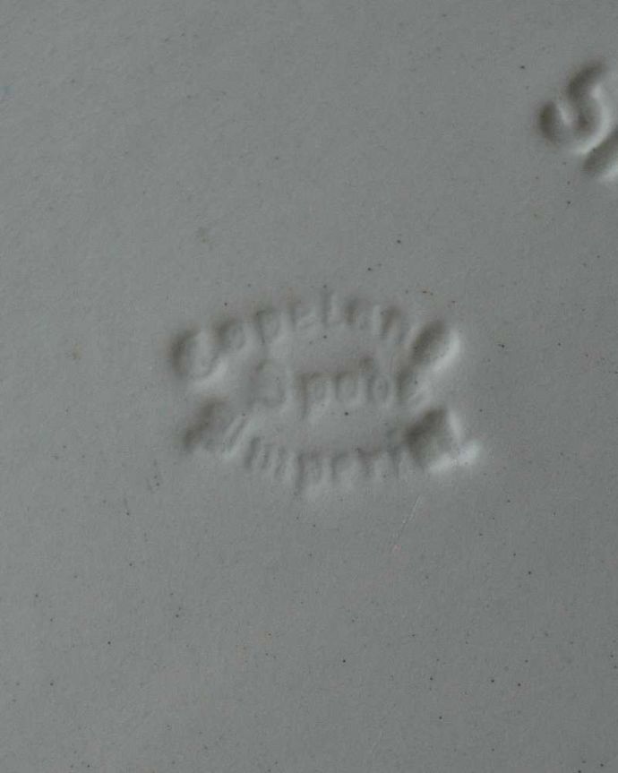 アンティーク 陶磁器の雑貨　アンティーク雑貨　イギリス輸入のアンティークプレート（大）コープランド・スポード（Copeland Spode）。刻印もあります。(k-2339-z)