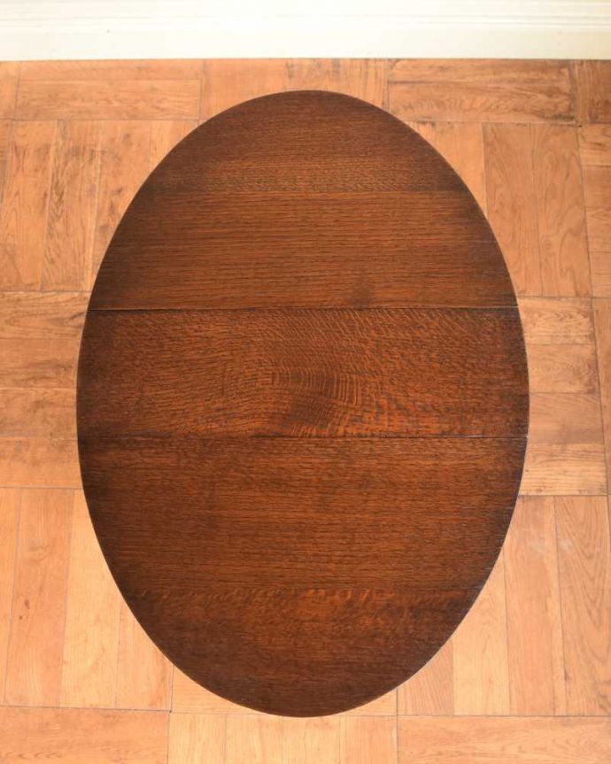 アンティークのテーブル　アンティーク家具　優雅なアンティーク英国サザーランドテーブル、伸張式のゲートレッグテーブル。天板の修復には自信があります。(k-2444-f)