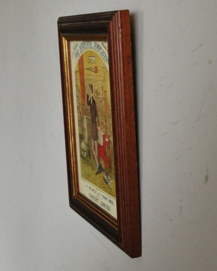 英国で見つけたアンティーク雑貨 壁に掛けるだけでお洒落なアートフレレーム 額絵 K 4173 Z アンティーク雑貨