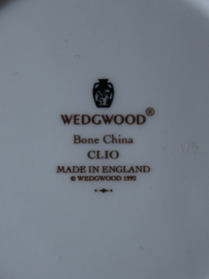 ウェッジウッド（WEDGWOOD）のビンテージ食器、Clio（クリオ）フルリム