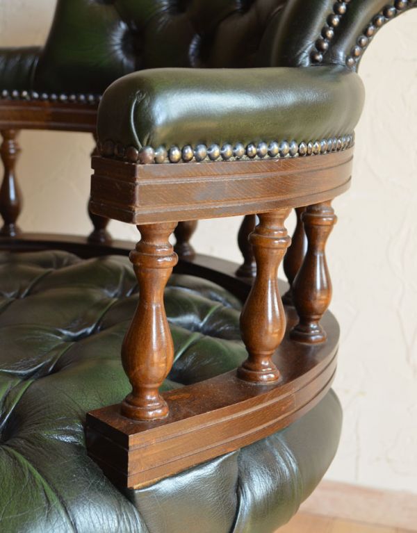 欧州家具美品 アンティーク チェアー 回転式 椅子 レトロ家具