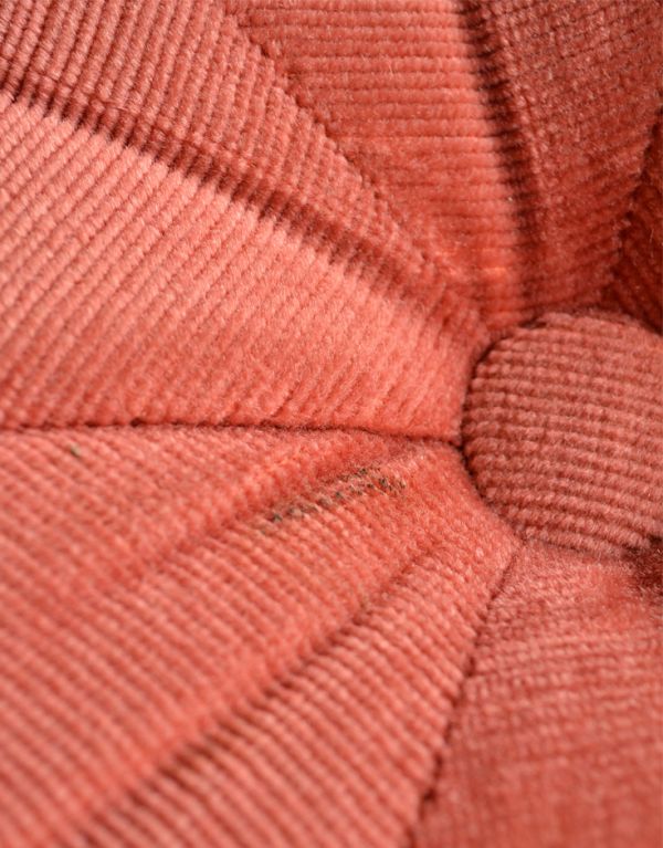 G-PLAN(Gプラン)　アンティーク チェア　G-planのクッション付ヴィンテージチェア、布張りのスツール（オットマン）。落ちついたピンク色の張り地はオリジナル。(k-936-c)
