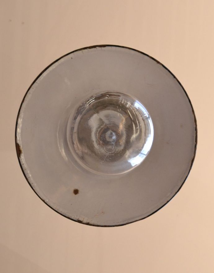 ペンダントライト　照明・ライティング　フランスアンティーク照明、インダストリアルなインテリアにオススメのエナメルランプ(ポーセリンランプ) (E26球付）。内側はホワイトカラーです。(m-1466-z)