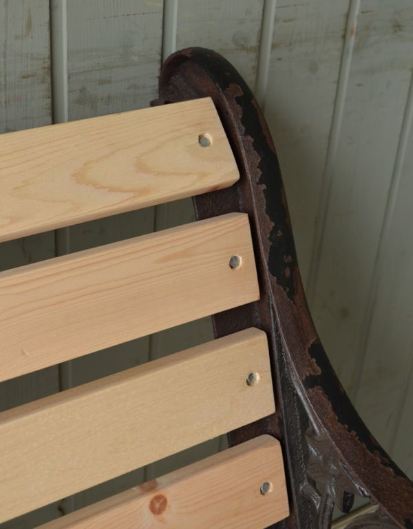 アンティーク　ベンチチェアー　木製　ガーデニング　素朴なベンチ