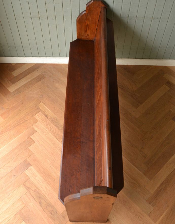 セティ・ソファ・ベンチ　アンティーク チェア　イギリスで見つけたアンティークの長椅子、オールドパインのチャーチベンチ。座面もキレイに仕上げました。(m-375-c)