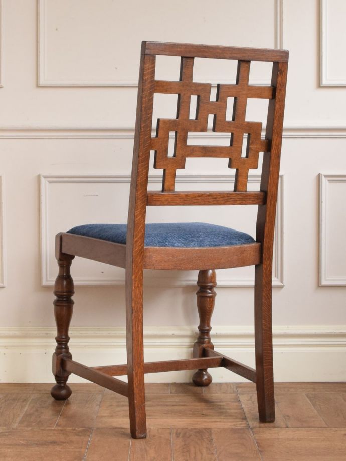 英国アンティークのチェア、シノワズリの背もたれが素敵なダイニングチェア(m-644-c)｜アンティークチェア・椅子