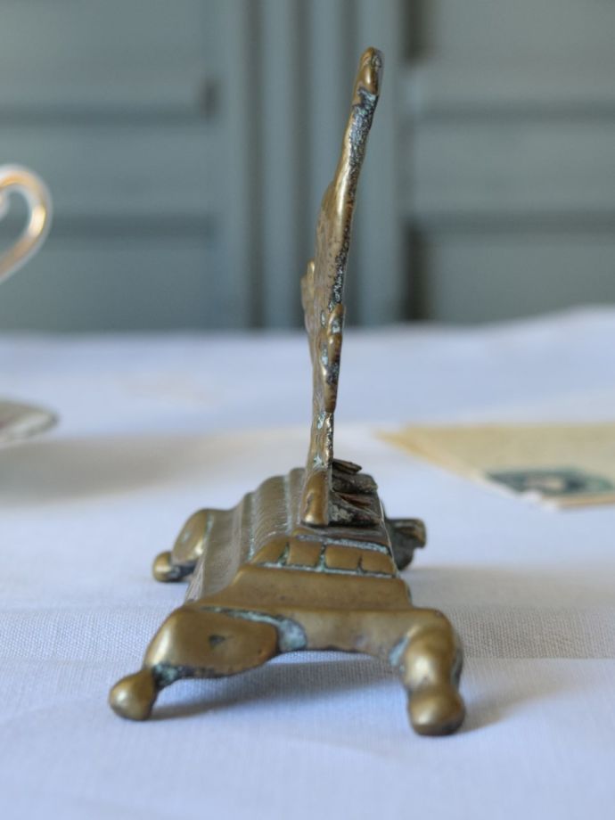 アンティークの真鍮雑貨、イギリスで見つけたクジャクのブラスオブジェ
