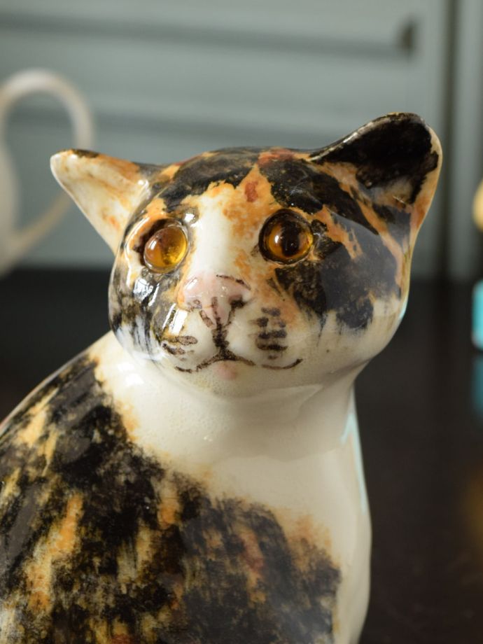 ウインスタンレイ キャット サイズ2 目が合う子猫 英国陶器 在庫有 - 置物