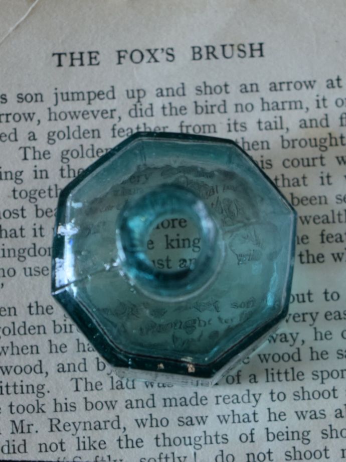 イギリスのアンティークガラス雑貨、ヴィクトリアンインク瓶(m-7318-z