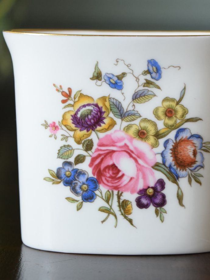 イギリスアンティーク 手描き ロイヤルウースター 花瓶 シノワズリ 