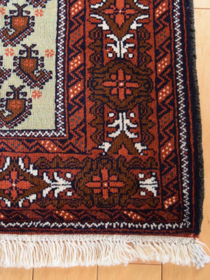 1点もののビンテージラグ、トルクメニスタンのおしゃれな絨毯(m-8052-z 