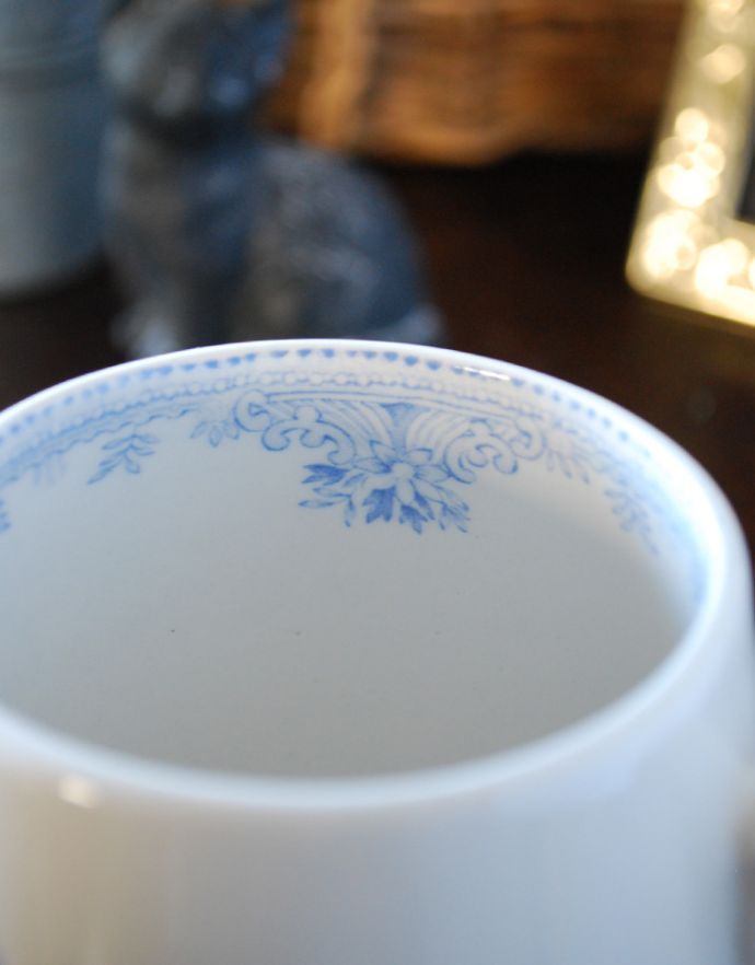 バーレイ食器　インテリア雑貨　英国輸入雑貨　バーレイ社のフーテッドマグカップ375ml（ブルーアジアティックフェザンツ）。フェザンツのマグは、内側にも柄が見えてとてもすてきです。(n1-179)