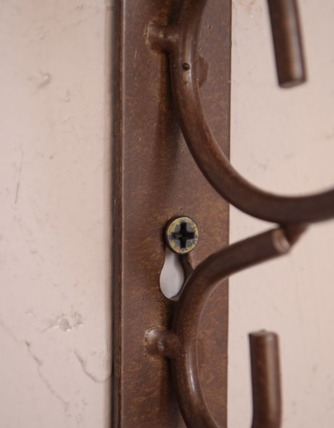 ミラー・時計　インテリア雑貨　壁掛け両面時計、アンティーク風サイドクロック（ブラウン）(電池なし)。ビスで壁に固定してお使い下さい。(n12-201)